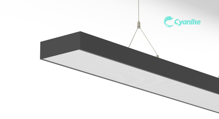 Cyanlite black frame PENDA suspended luminaire direct light 